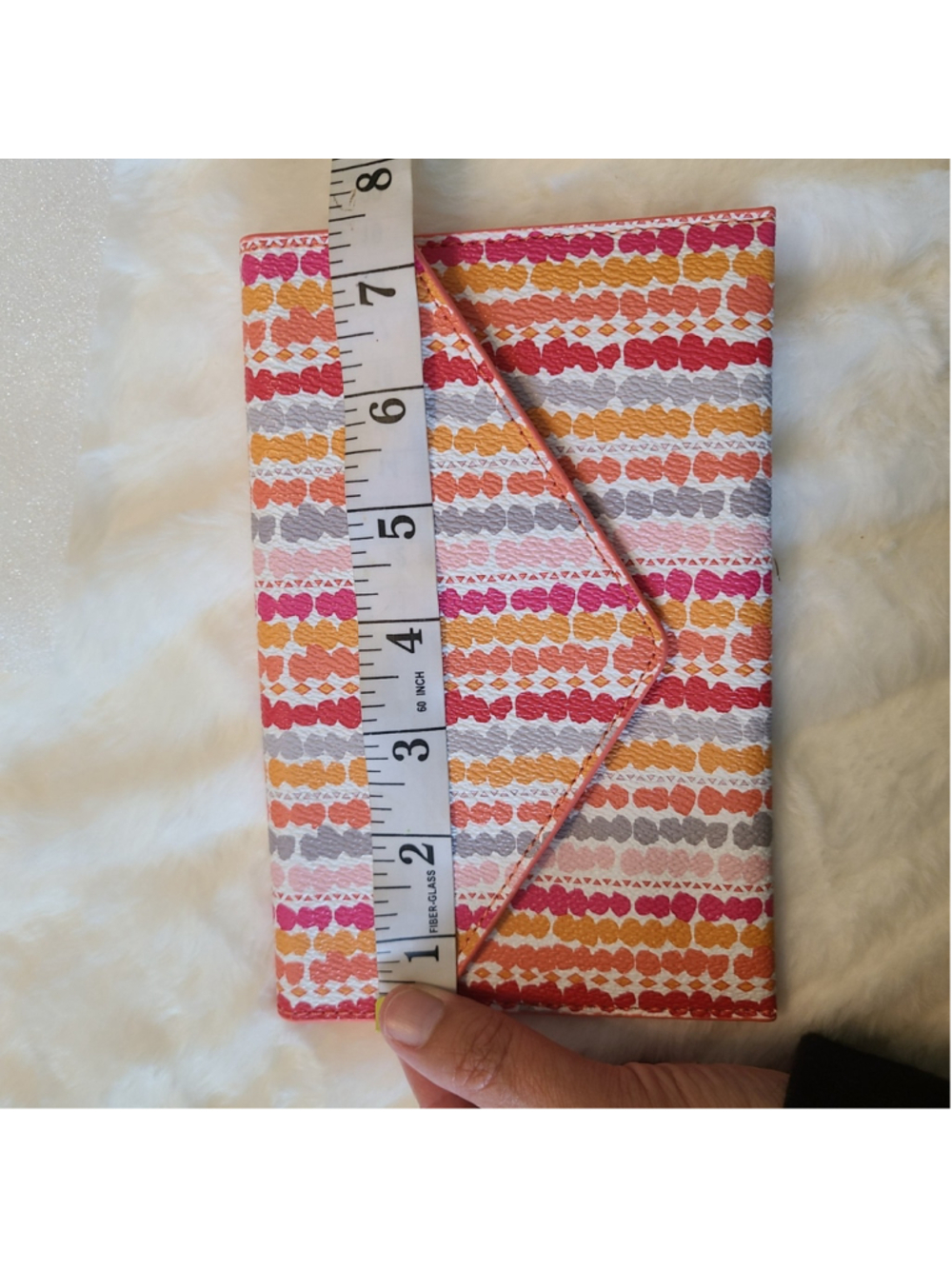 NEW Vera Bradley Tech Envelope in Confetti Stripes Pink, Peach,Orange - Picture 7 of 8